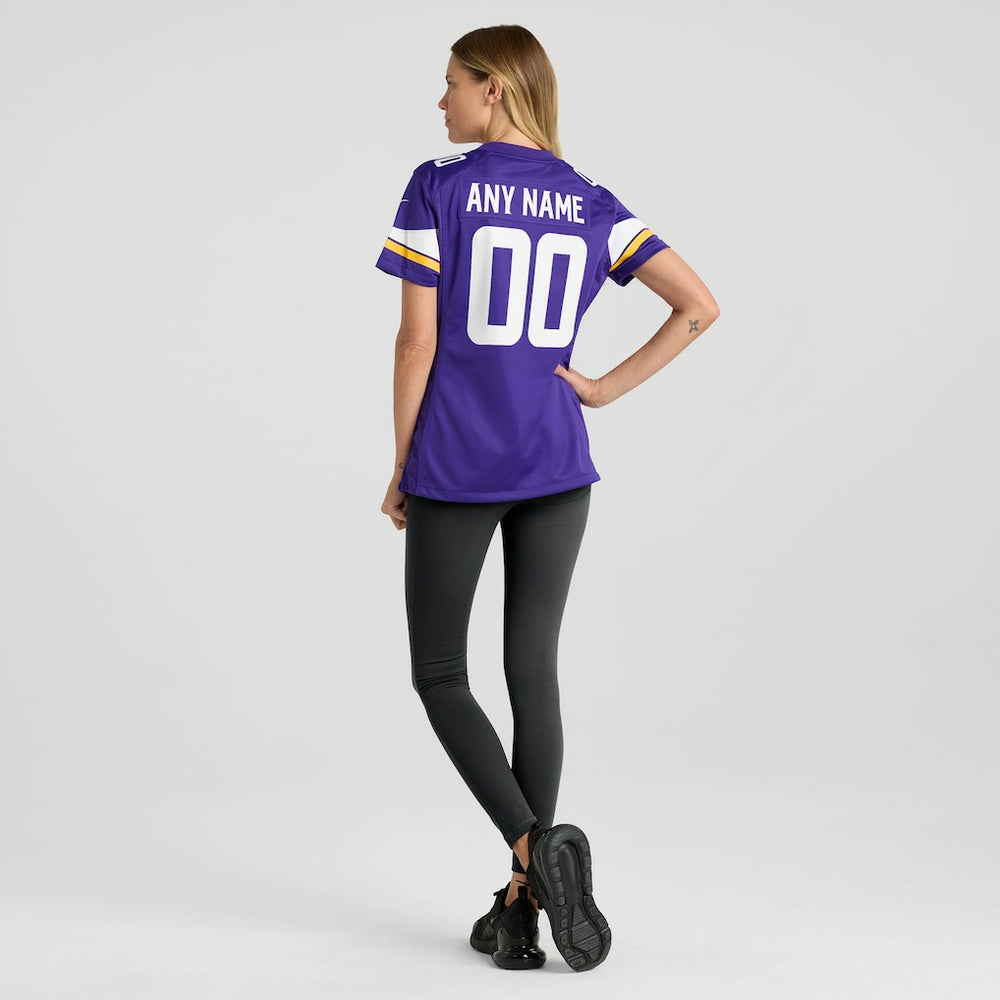 Minnesota Vikings Women's Custom Game Jersey Purple - Nike