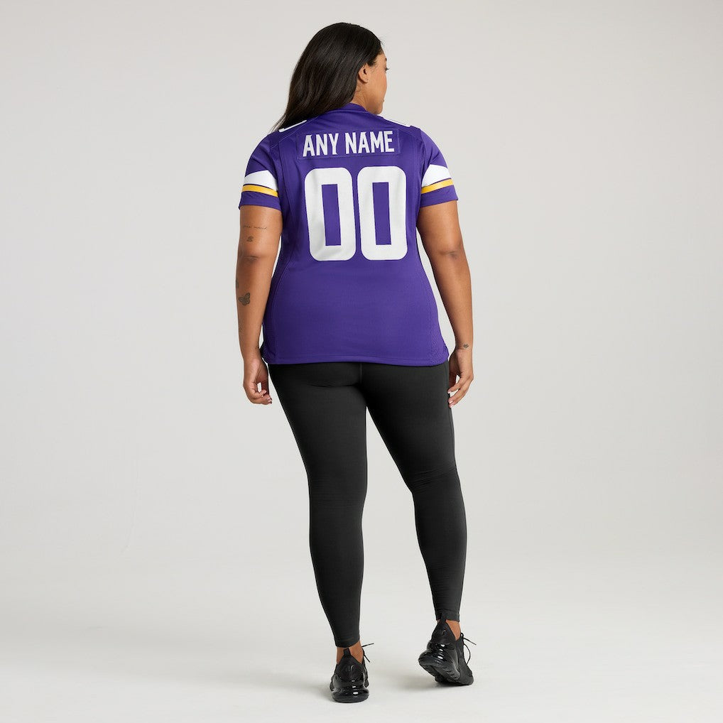 Minnesota Vikings Women's Custom Game Jersey - Purple | NFL Jerseys