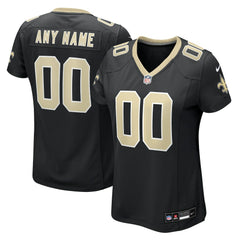 New Orleans Saints Women's Custom Game Jersey Black - Nike