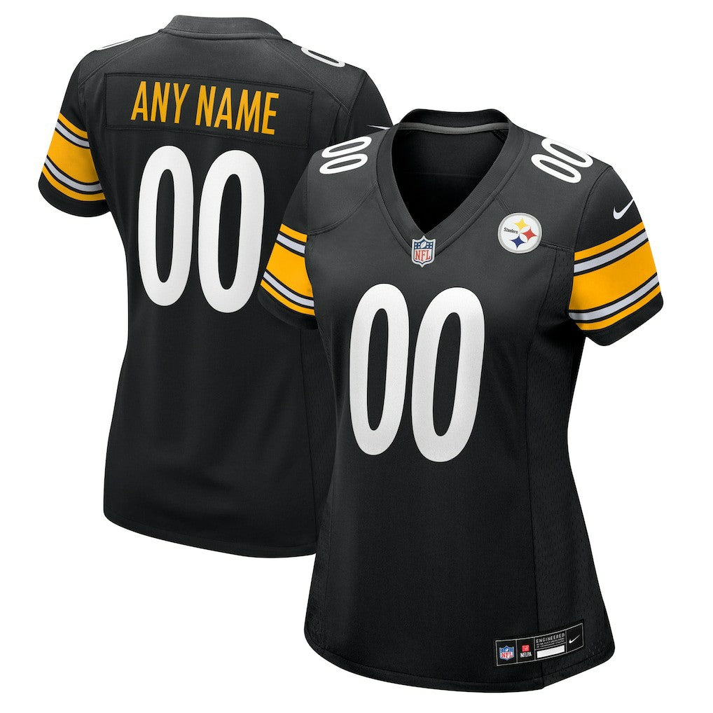 Pittsburgh Steelers Women's Custom Game Jersey Black - Nike