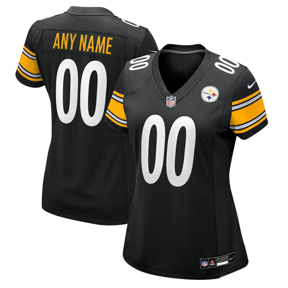 Pittsburgh Steelers Women's Custom Game Jersey Black - Nike