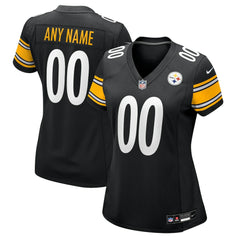 Pittsburgh Steelers Women's Custom Game Jersey Black - Nike