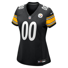Pittsburgh Steelers Women's Custom Game Jersey Black - Nike