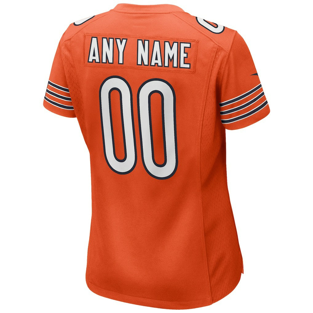 Chicago Bears Women's Alternate Custom Game Jersey Orange - Nike