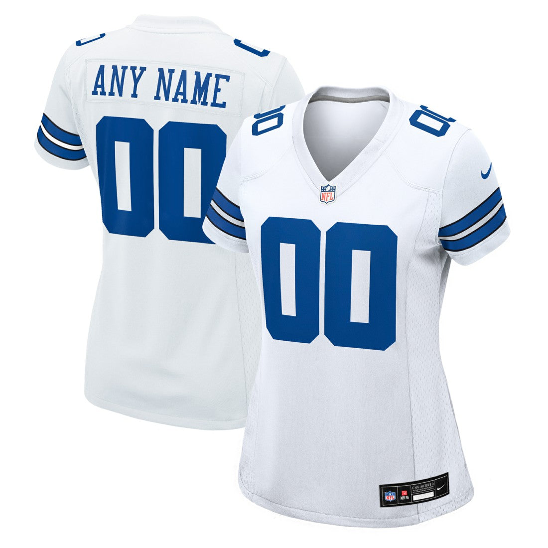 Dallas Cowboys Women's Custom Game Jersey White - Nike
