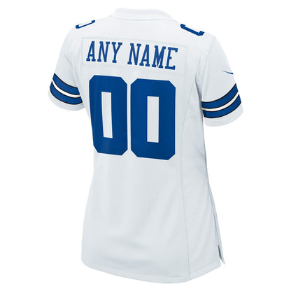 Dallas Cowboys Women's Custom Game Jersey - White | NFL Jerseys