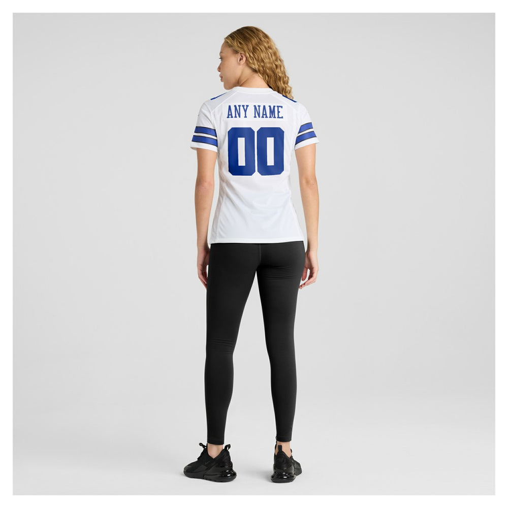 Dallas Cowboys Women's Custom Game Jersey White - Nike