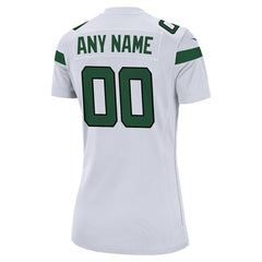 New York Jets Women's Custom Game Jersey White - Nike