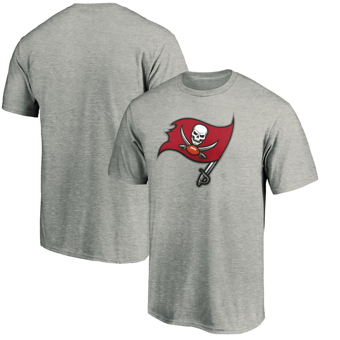 Tampa Bay Buccaneers Primary Logo T-Shirt Heather Gray - NFL