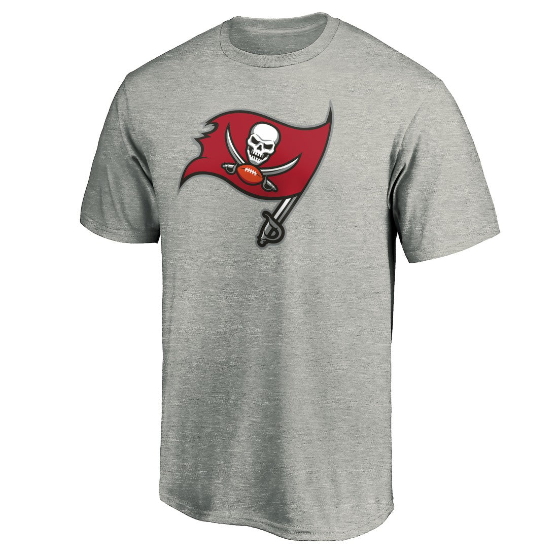 Tampa Bay Buccaneers Primary Logo T-Shirt Heather Gray - NFL