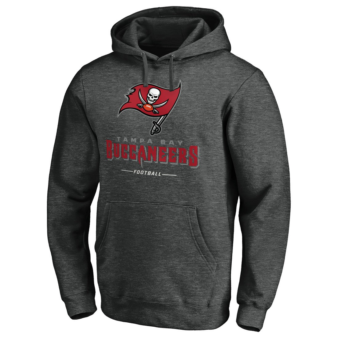 Tampa Bay Buccaneers Team Lockup Pullover Hoodie Heather Charcoal - NFL