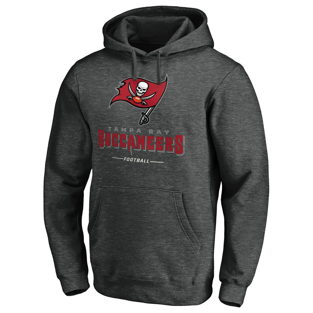 Tampa Bay Buccaneers Team Lockup Pullover Hoodie Heather Charcoal - NFL