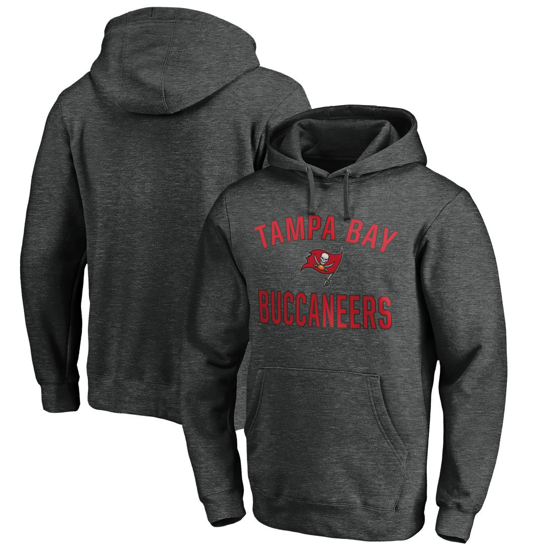Tampa Bay Buccaneers Victory Arch Pullover Hoodie Heather Charcoal - NFL