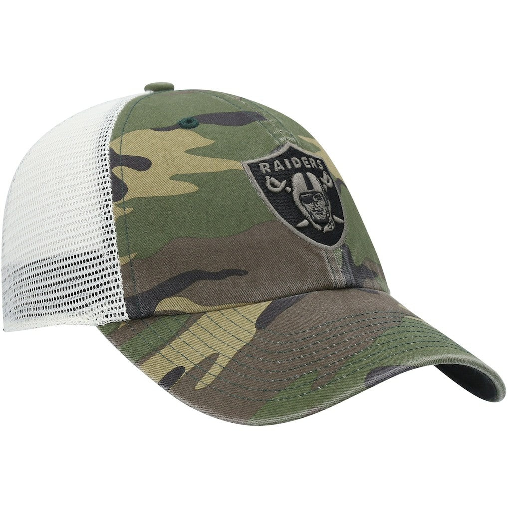 Las Vegas Raiders '47 Branson Trucker Clean Up Hat Camo - 47 brand