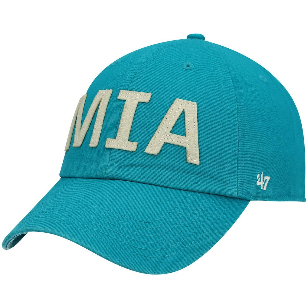 Miami Dolphins '47 Women's Finley Clean Up Adjustable Hat Aqua - 47 brand