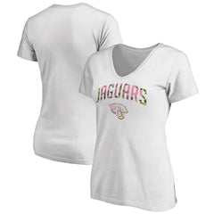 Jacksonville Jaguars Women's Floral Arch T-Shirt White - NFL