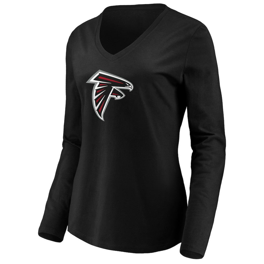 Atlanta Falcons Women's Primary Logo Long Sleeve T-Shirt Black - NFL