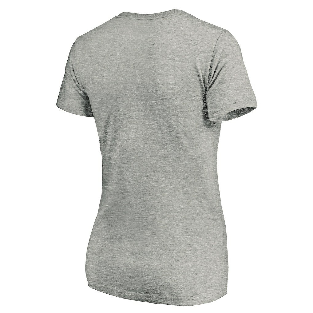 Atlanta Falcons Women's Primary Logo V-Neck T-Shirt Heather Gray - NFL