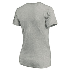 Atlanta Falcons Women's Primary Logo V-Neck T-Shirt Heather Gray - NFL