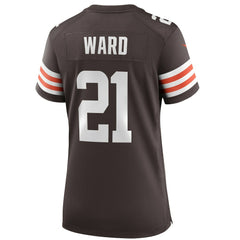 Denzel Ward Cleveland Browns Women's Player Game Jersey Brown - Nike