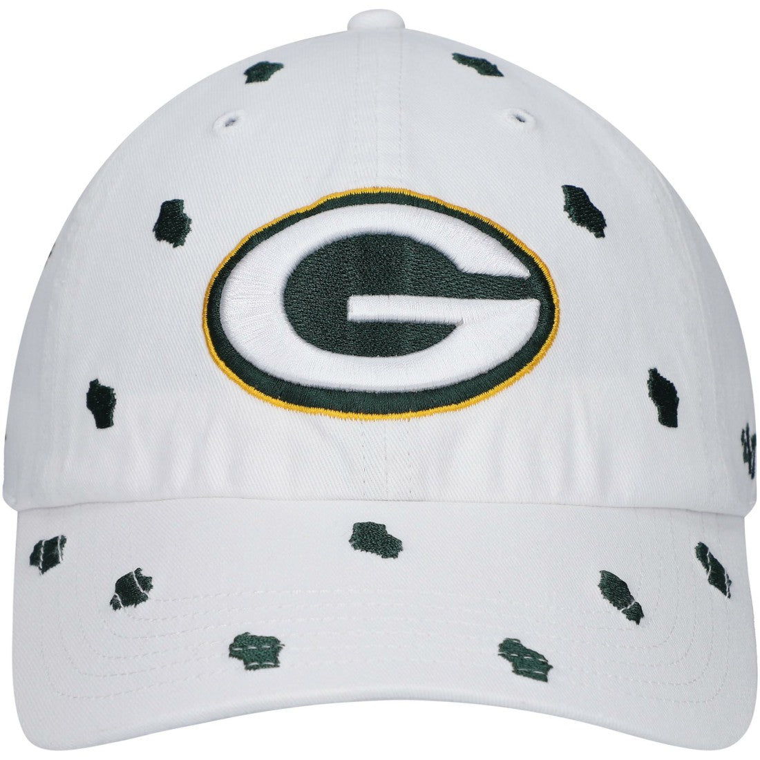 Green Bay Packers '47 Women's Confetti Clean Up Adjustable Hat White - 47 brand
