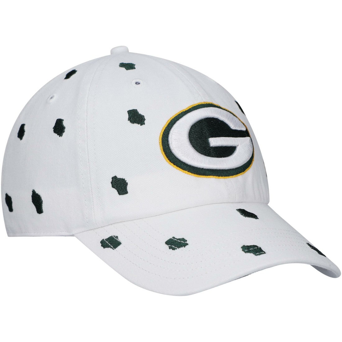 Green Bay Packers '47 Women's Confetti Clean Up Adjustable Hat White - 47 brand