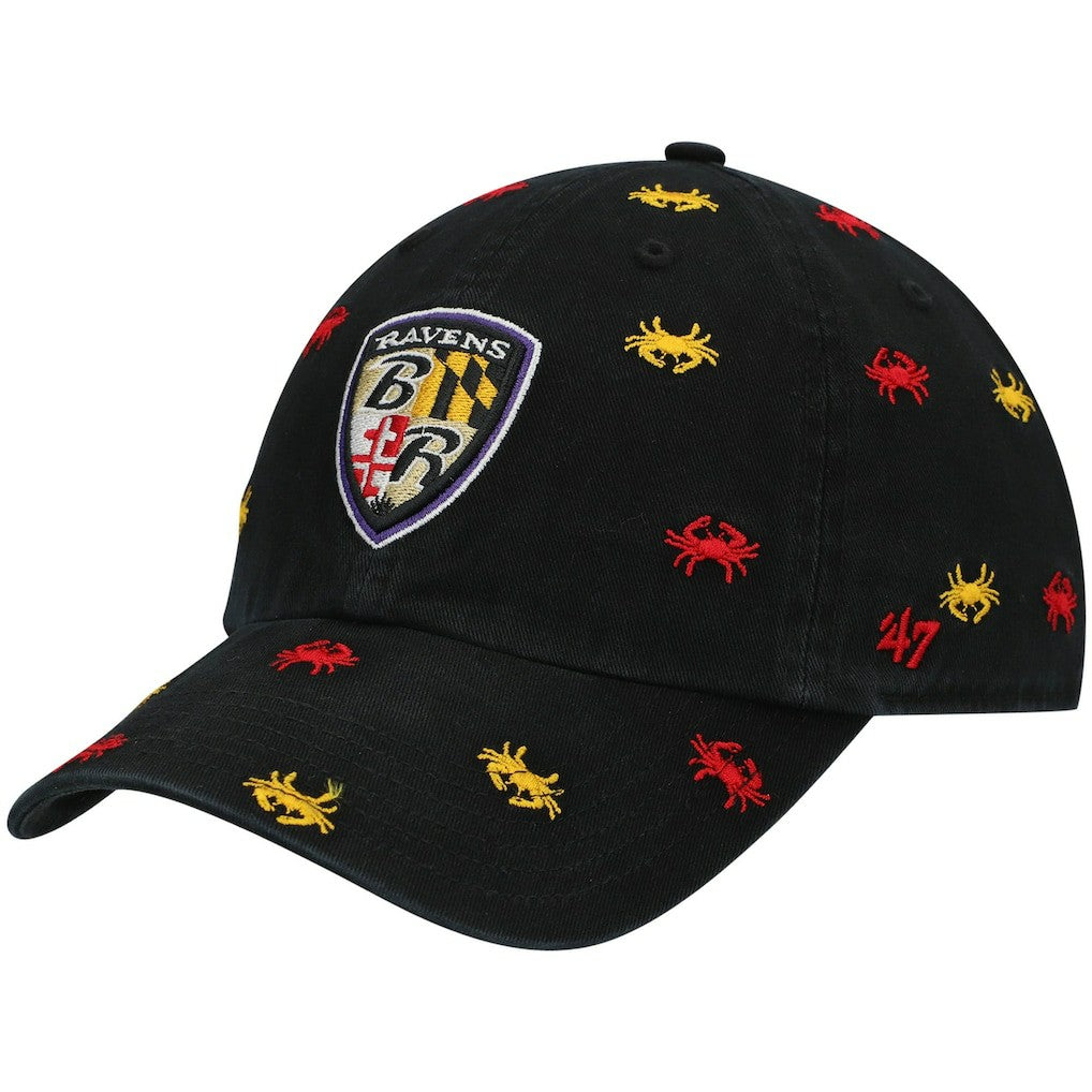 Baltimore Ravens '47 Women's Confetti Clean Up Adjustable Hat Black - 47 brand
