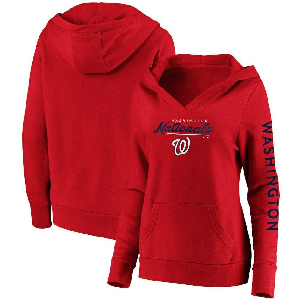 Washington Nationals Fanatics Women's Core High Class Crossover Pullover Hoodie discount