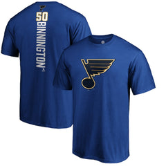 Jordan Binnington St. Louis Blues - Playmaker T-Shirt Royal