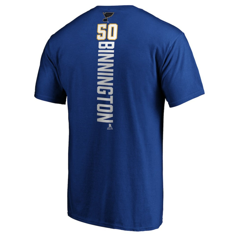 Jordan Binnington St. Louis Blues - Playmaker T-Shirt Royal