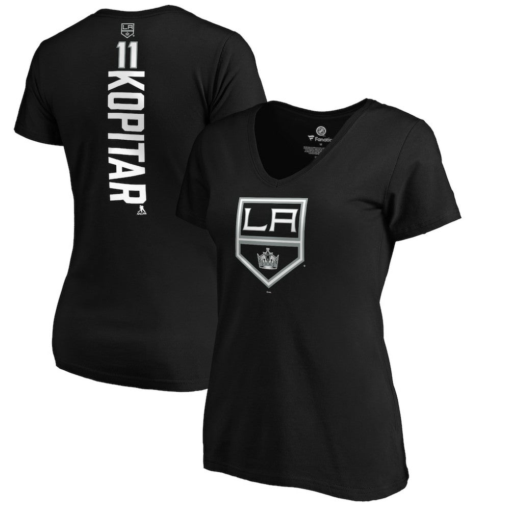 Anze Kopitar Los Angeles Kings - Women's Playmaker V-Neck T-Shirt Black