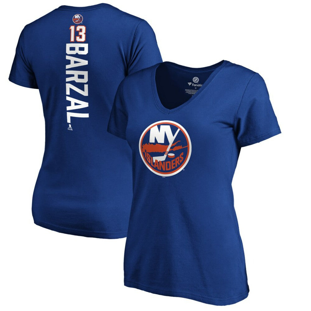 Mathew Barzal New York Islanders - Women's Playmaker V-Neck T-Shirt Royal