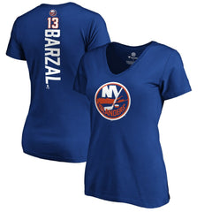 Mathew Barzal New York Islanders - Women's Playmaker V-Neck T-Shirt Royal