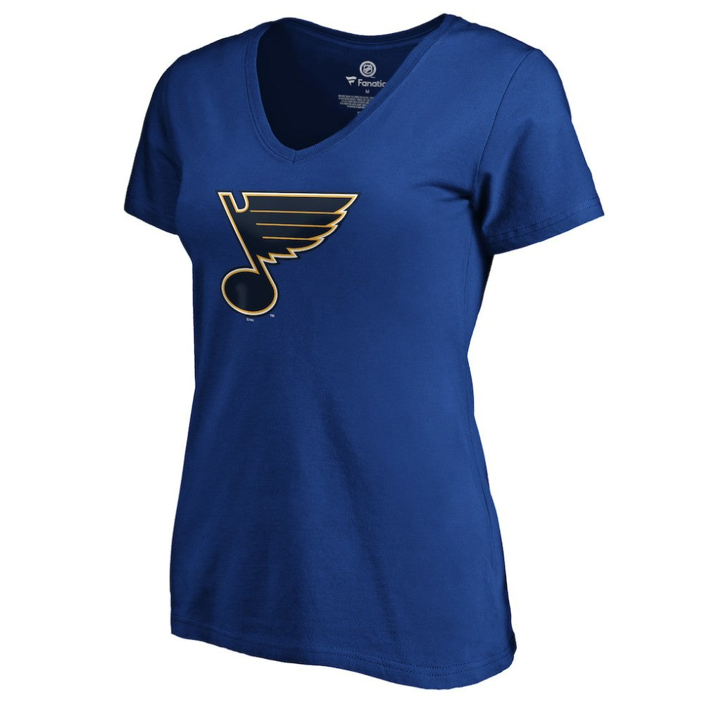 Jordan Binnington St. Louis Blues - Women's Playmaker V-Neck T-Shirt Royal
