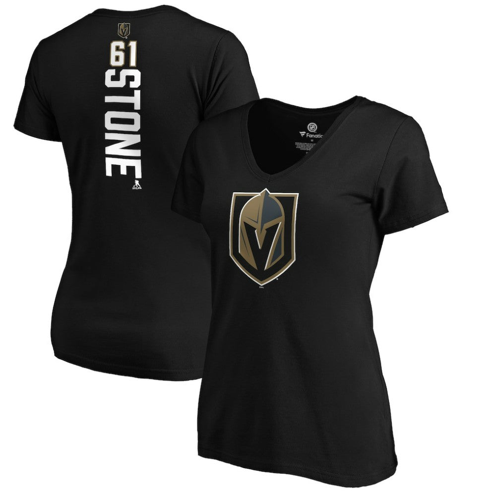 Mark Stone Vegas Golden Knights Women's Playmaker V-Neck T-Shirt Black