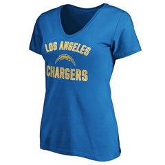 Los Angeles Chargers Women's Victory Arch V-Neck T-Shirt Blue - NFL