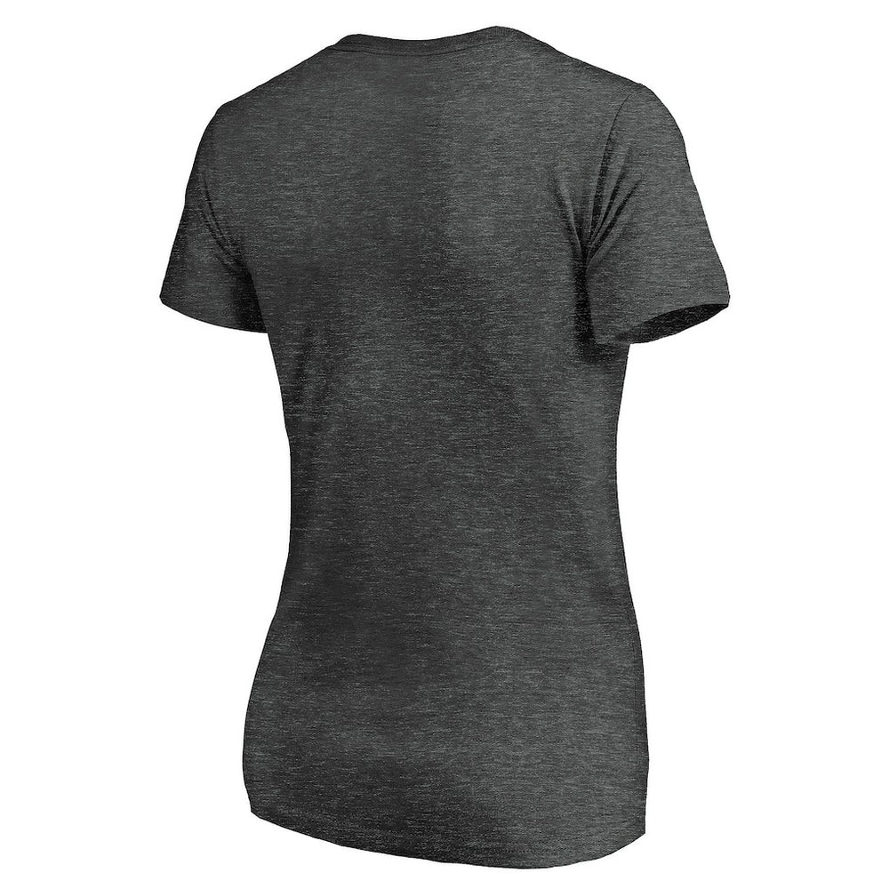 Los Angeles Chargers Women's Victory Arch V-Neck T-Shirt Heathered Gray - NFL