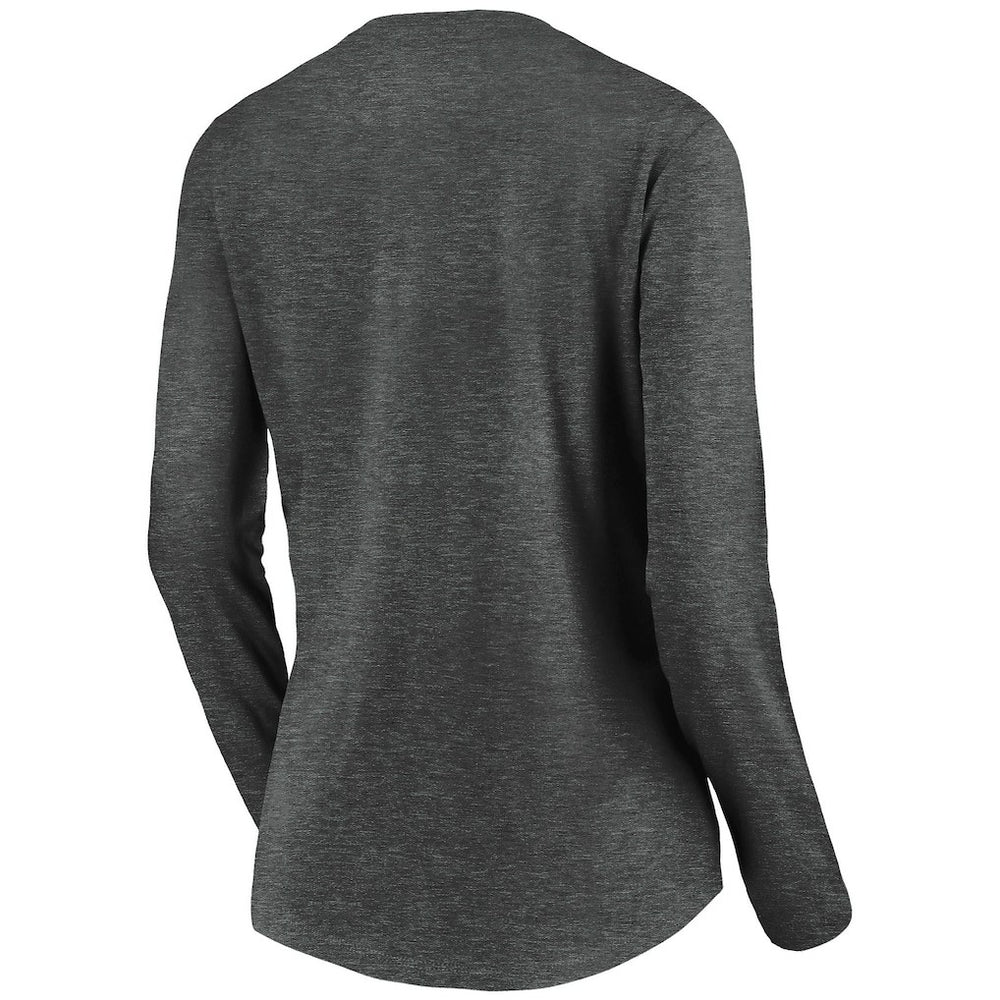 Los Angeles Chargers Women's Victory Arch Long Sleeve V-Neck T-Shirt Heather Gray - NFL