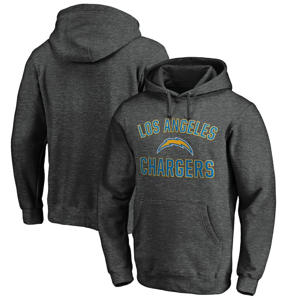 Los Angeles Chargers Victory Arch Pullover Hoodie Heather Gray - NFL