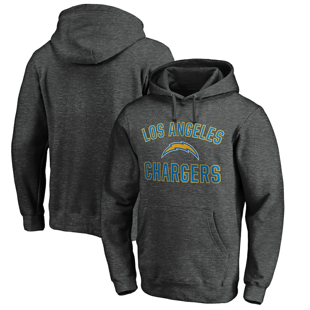 Los Angeles Chargers Victory Arch Pullover Hoodie Heather Gray - NFL