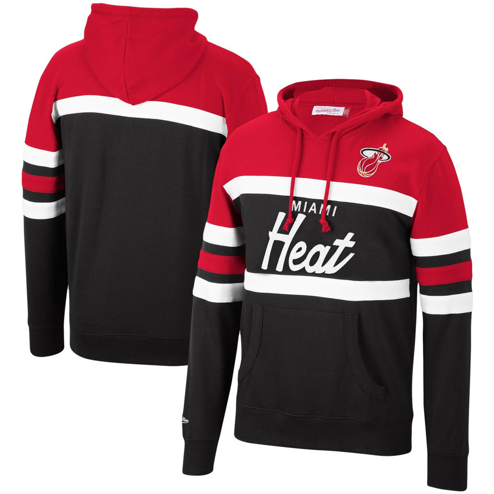 Mitchell & Ness - Miami Heat Head Coach Pullover Hoodie - Red/Black