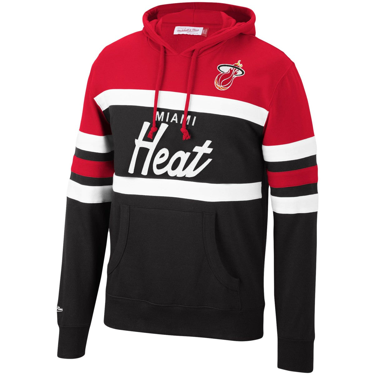 Mitchell & Ness - Miami Heat Head Coach Pullover Hoodie - Red/Black