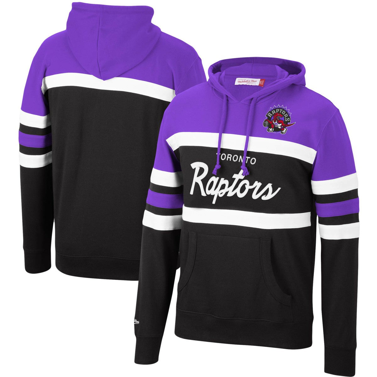 Mitchell & Ness - Toronto Raptors Head Coach Pullover Hoodie - Purple/Black