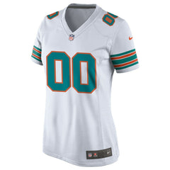 Miami Dolphins Women's Alternate Custom Game Jersey White - Nike