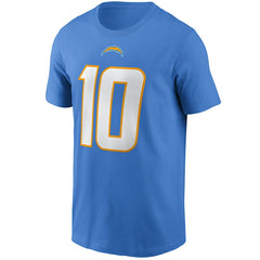 Justin Herbert Los Angeles Chargers Name & Number T-Shirt Powder Blue - Nike