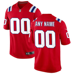 New England Patriots Alternate Custom Jersey Red - Nike