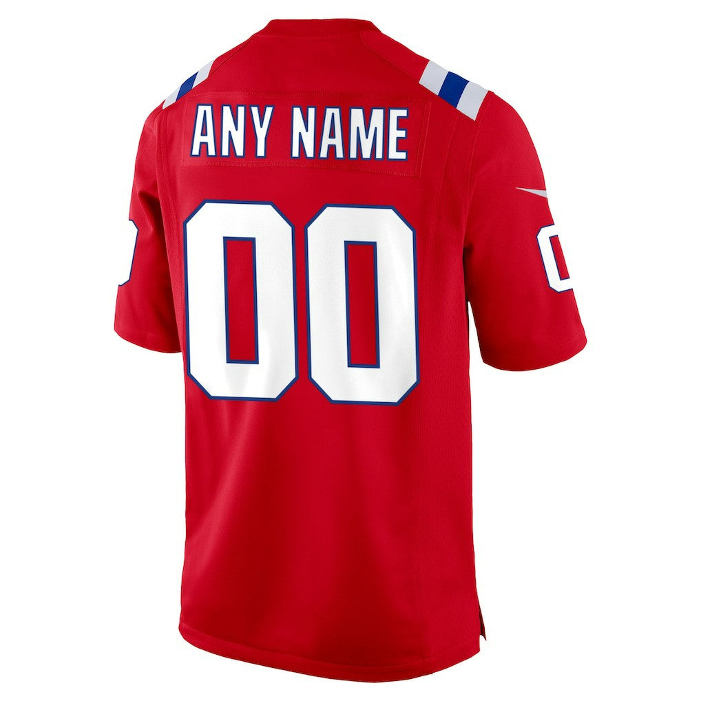 New England Patriots Alternate Custom Jersey Red - Nike