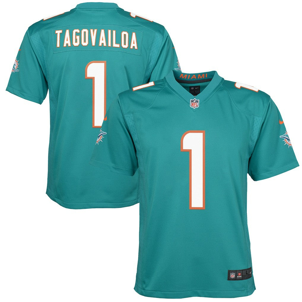 Tua Tagovailoa Miami Dolphins Youth Game Jersey Aqua - Nike