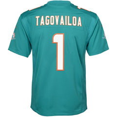 Tua Tagovailoa Miami Dolphins Youth Game Jersey Aqua - Nike