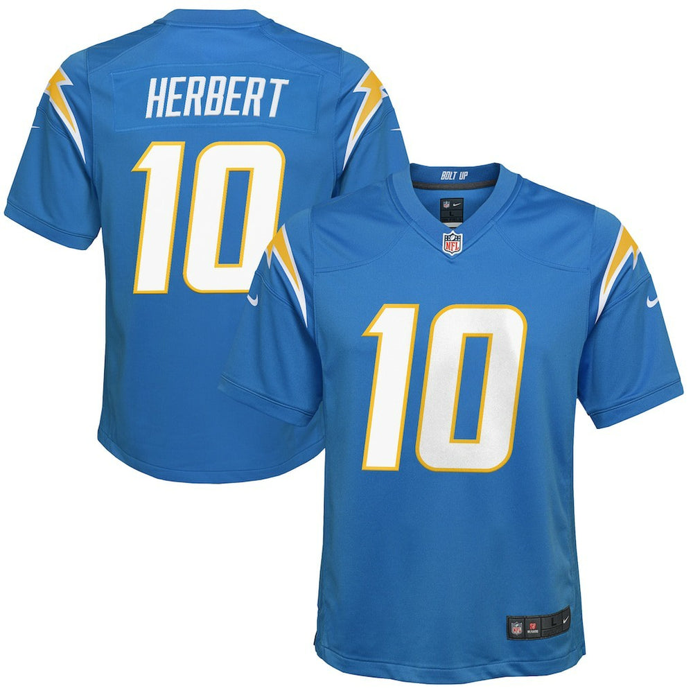 Justin Herbert Los Angeles Chargers Youth Game Jersey Powder Blue - Nike